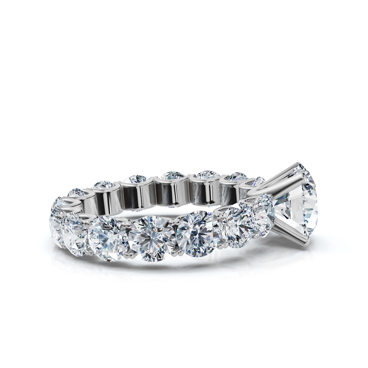 14K White Gold Shay Scalloped Lab Grown Diamond Ring (3 3/4 ct. tw)