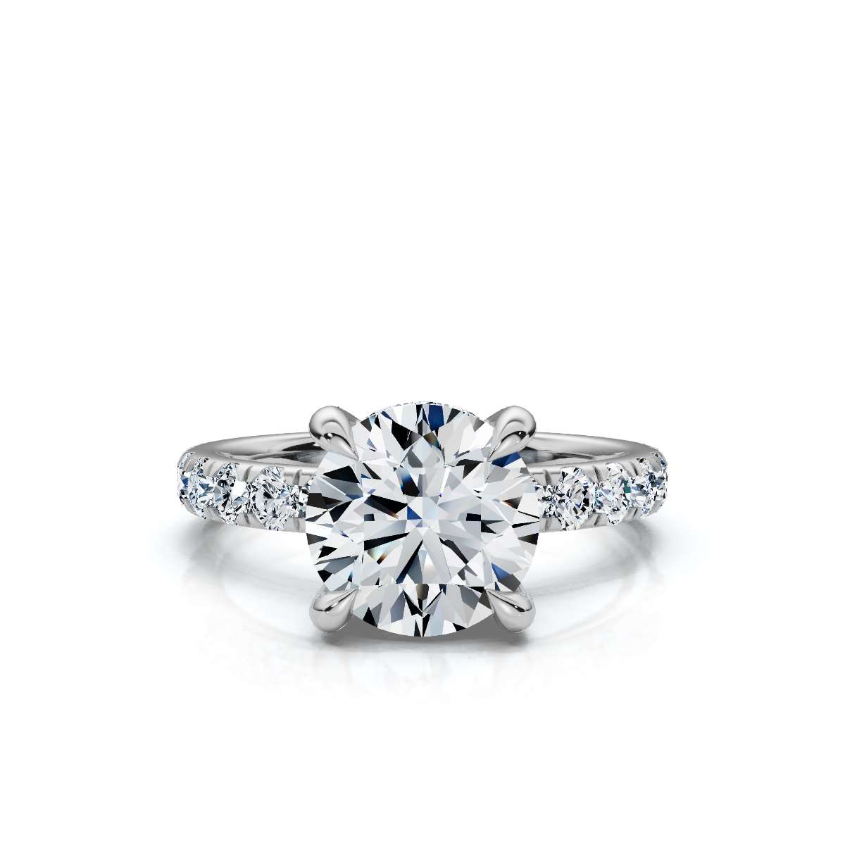 14K White Gold Rosalinda Hidden Accent Lab Grown Diamond Ring (1 1/10 ct. tw)