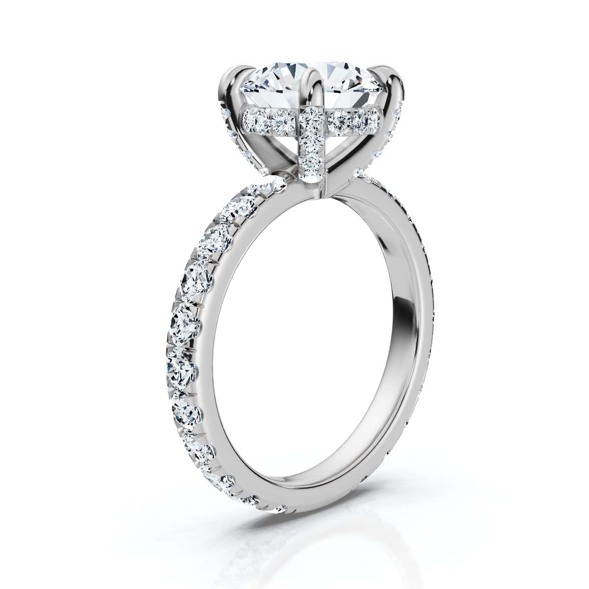 14K White Gold Rosalinda Hidden Accent Lab Grown Diamond Ring (1 1/10 ct. tw)
