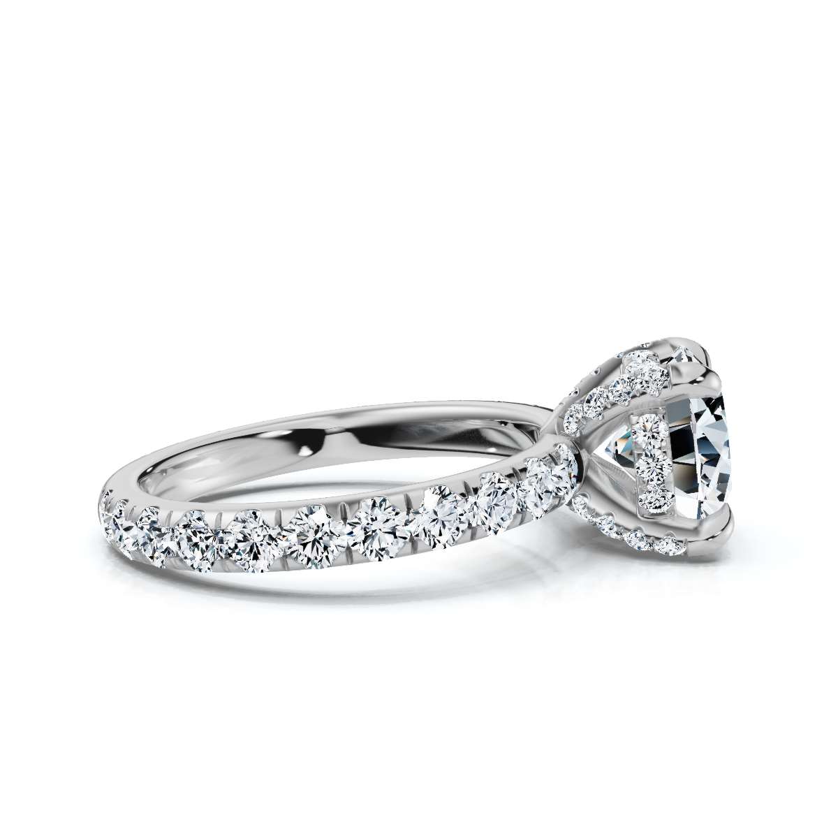 14K White Gold Rosalinda Hidden Accent Lab Grown Diamond Ring (1 1/10 ct. tw)