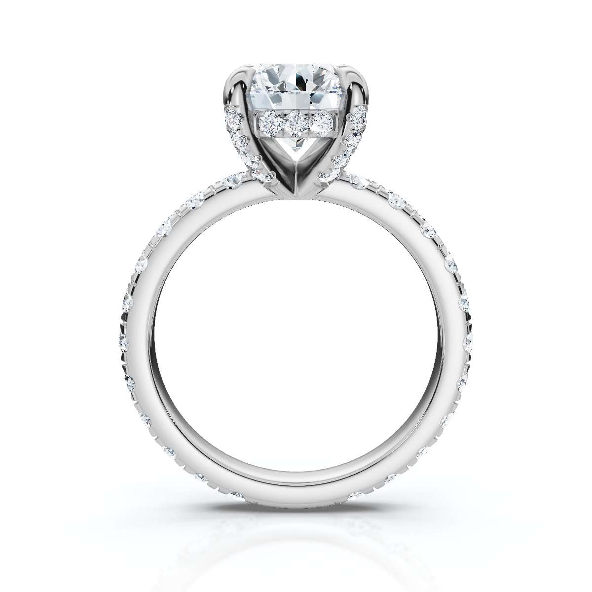 14K White Gold Rosalinda Hidden Accent Lab Grown Diamond Ring (1 1/10 ct. tw)