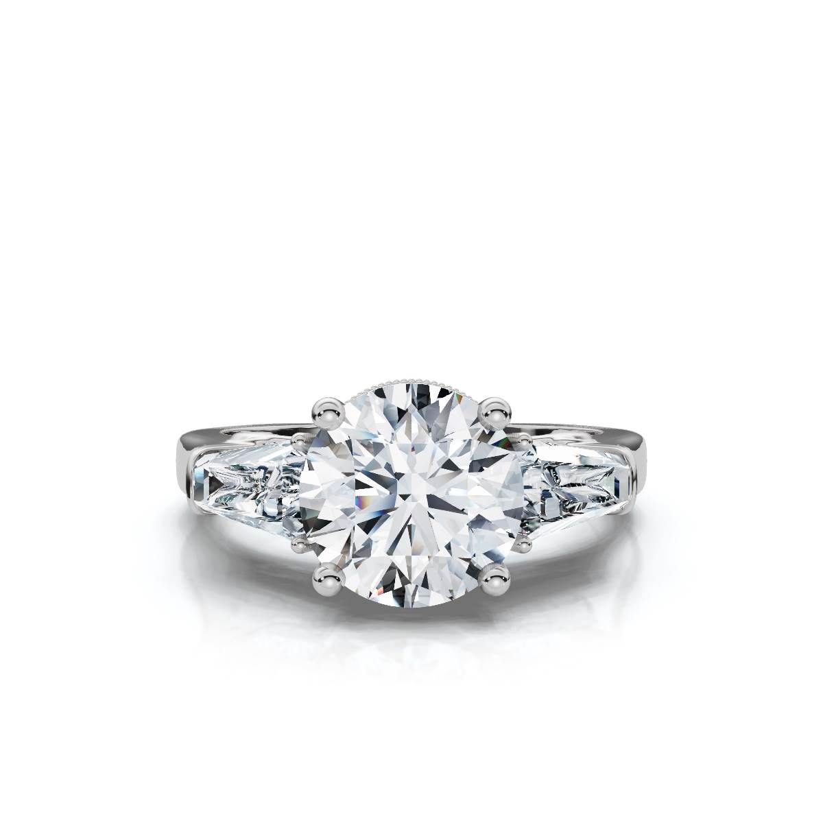 14K White Gold Eirlys Accents Lab Grown Diamond Engagement Ring (1 ct. tw)