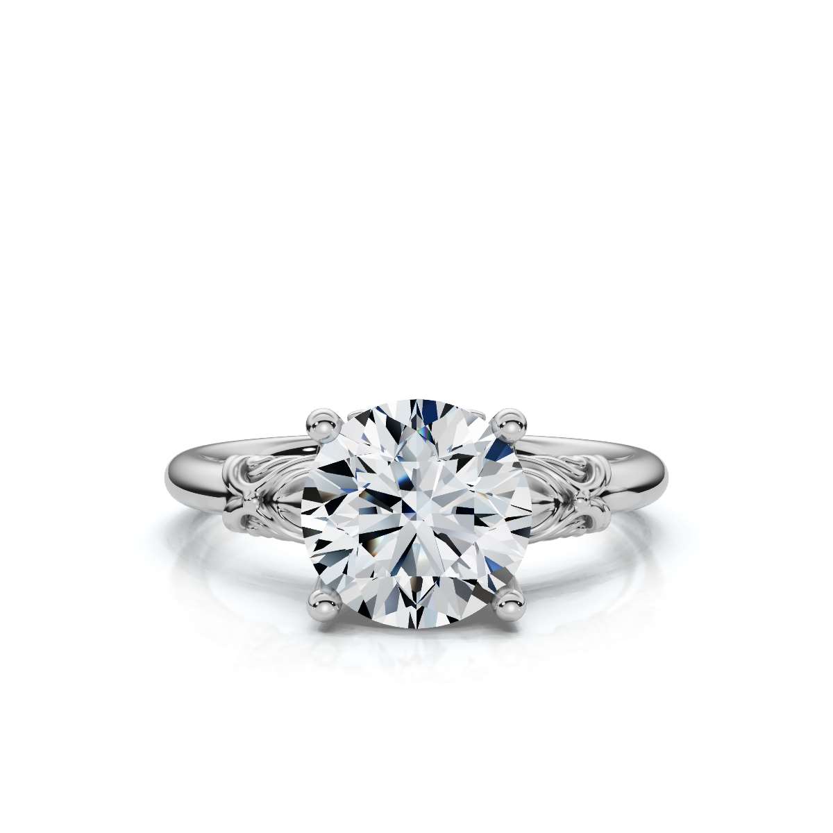 14K White Gold Ofri Solitaire Engagement Ring 