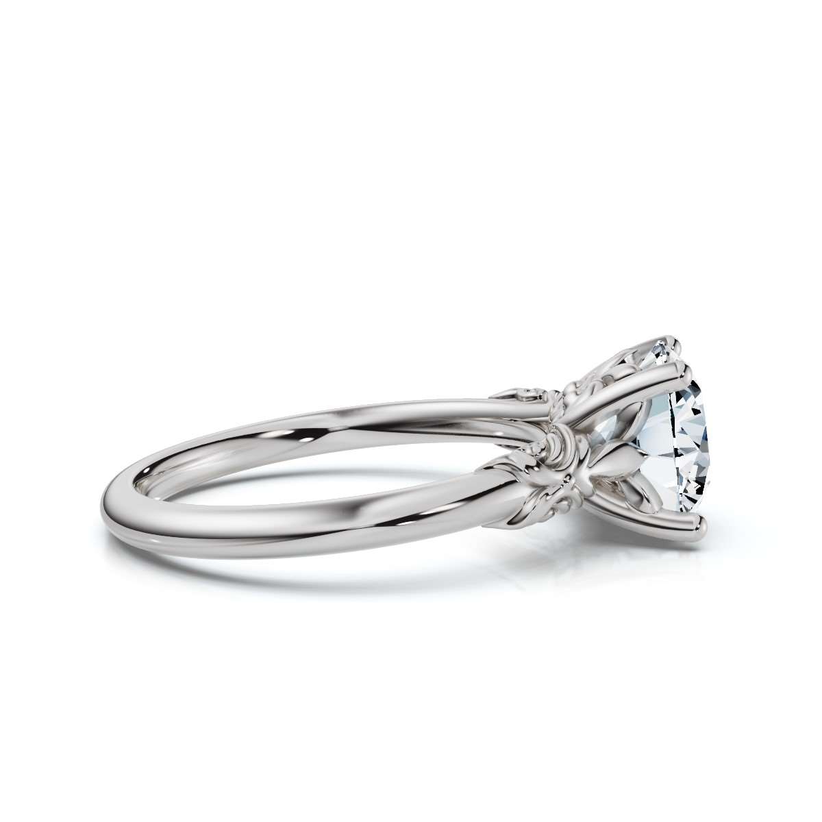 14K White Gold Ofri Solitaire Engagement Ring 