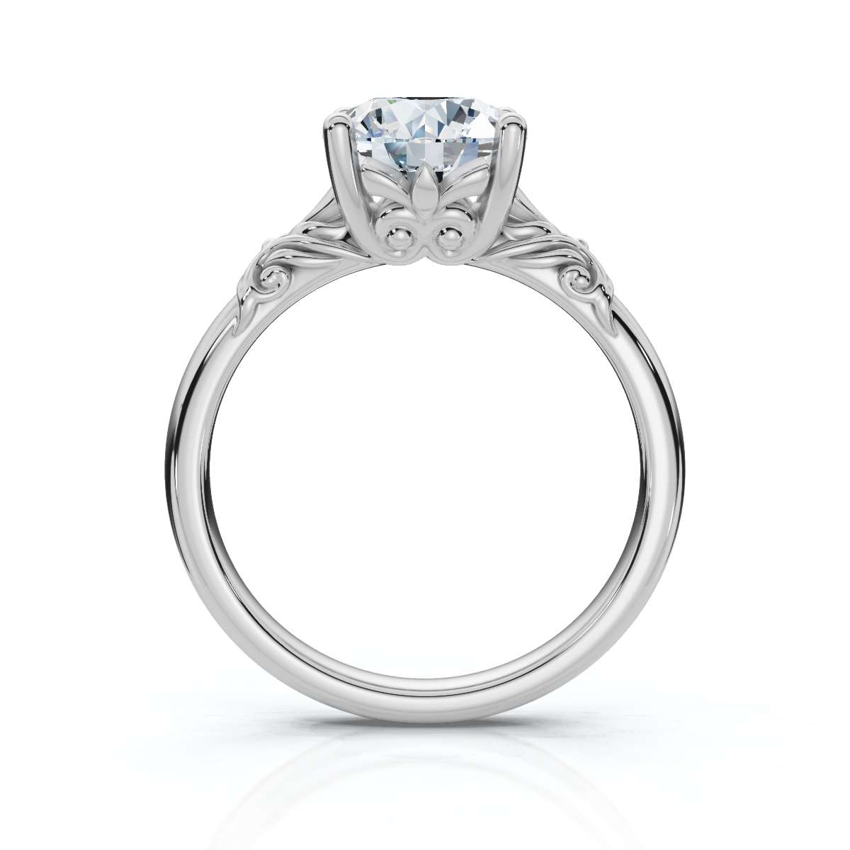 14K White Gold Ofri Solitaire Engagement Ring 