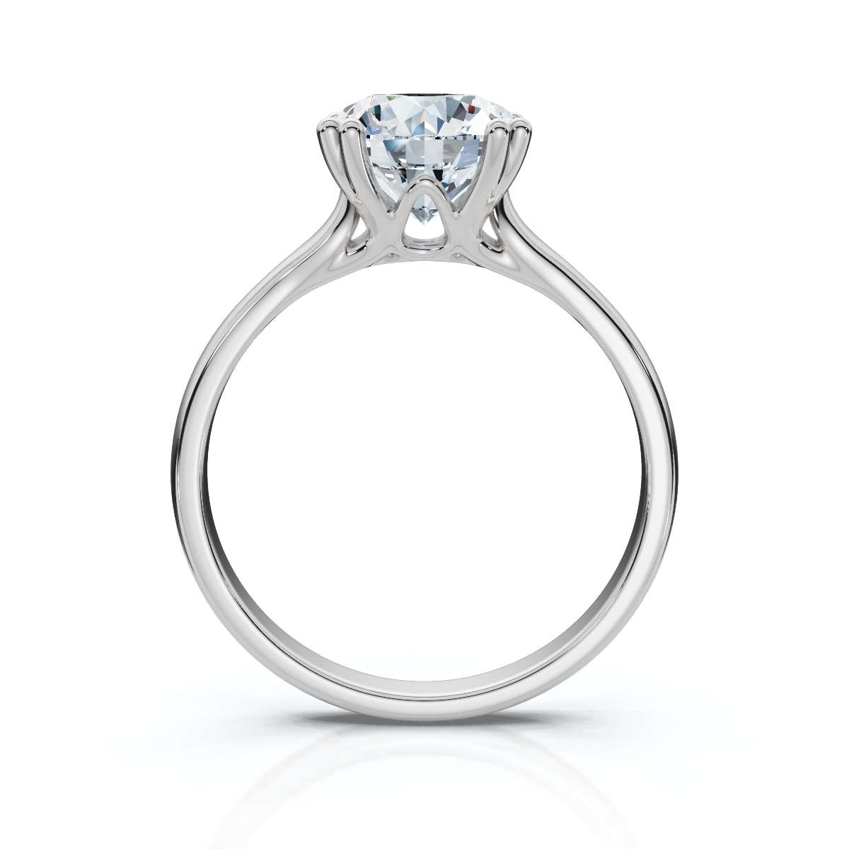 14K White Gold Esther Solitaire Engagement Ring 
