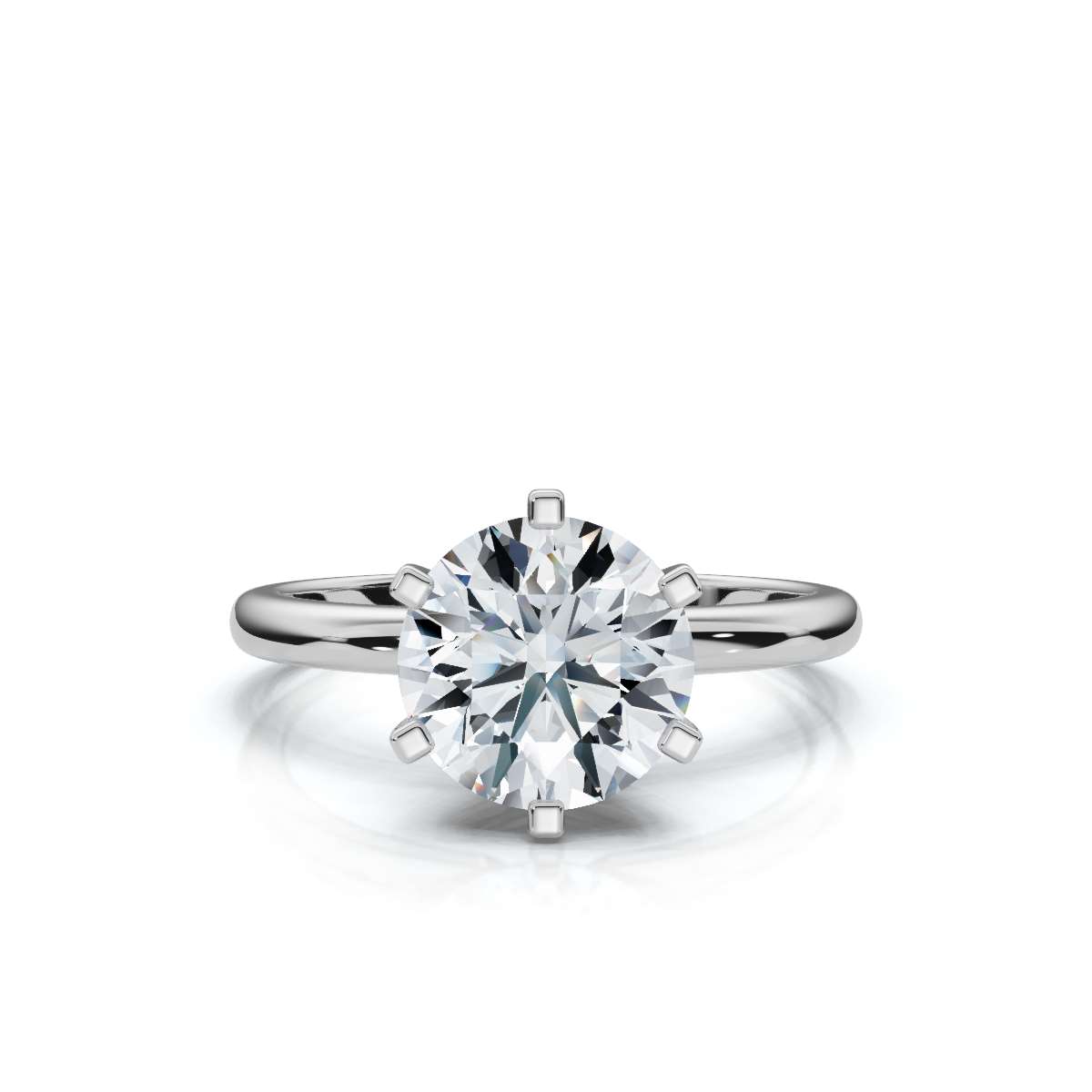 14K White Gold Mika Solitaire Engagement Ring 