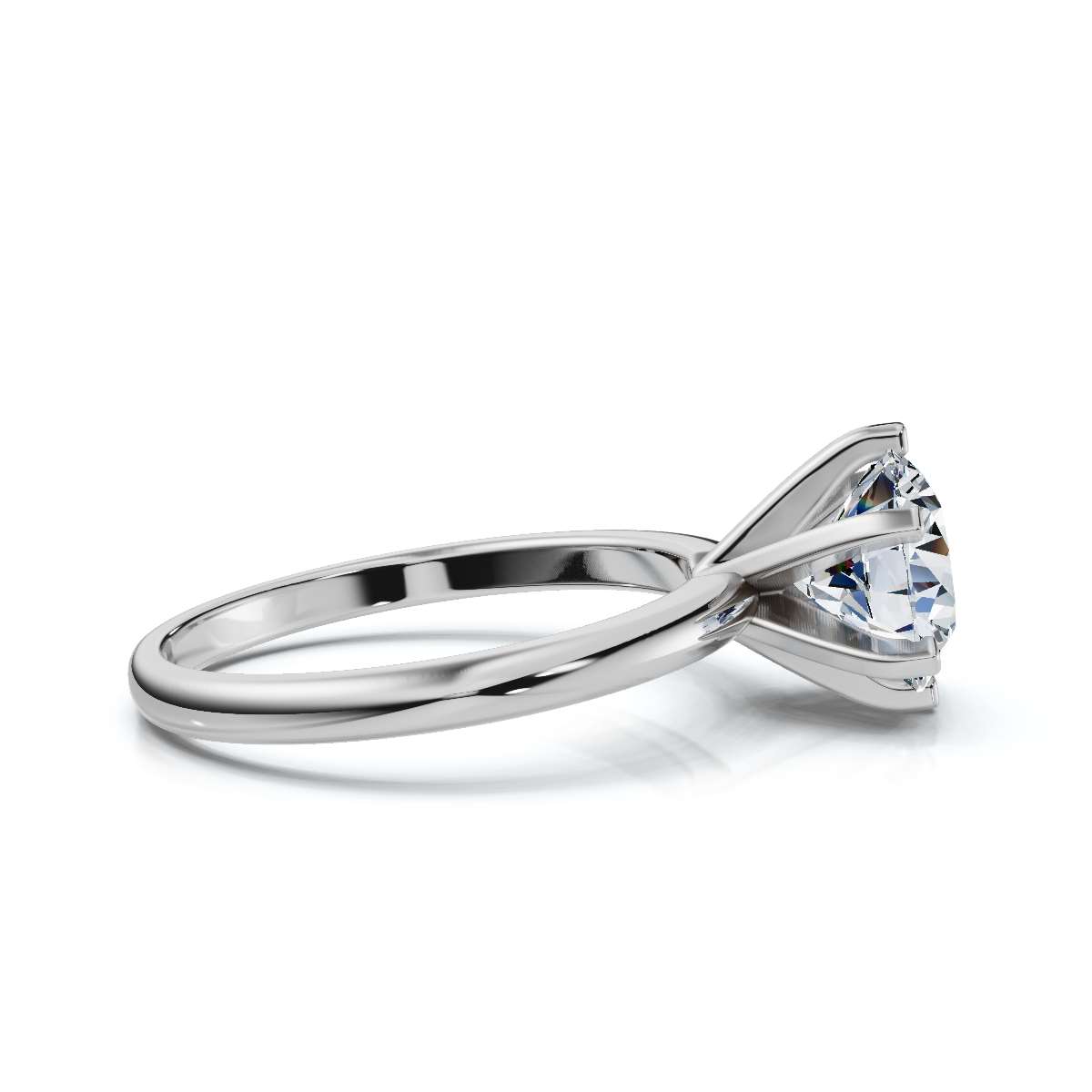 14K White Gold Mika Solitaire Engagement Ring 