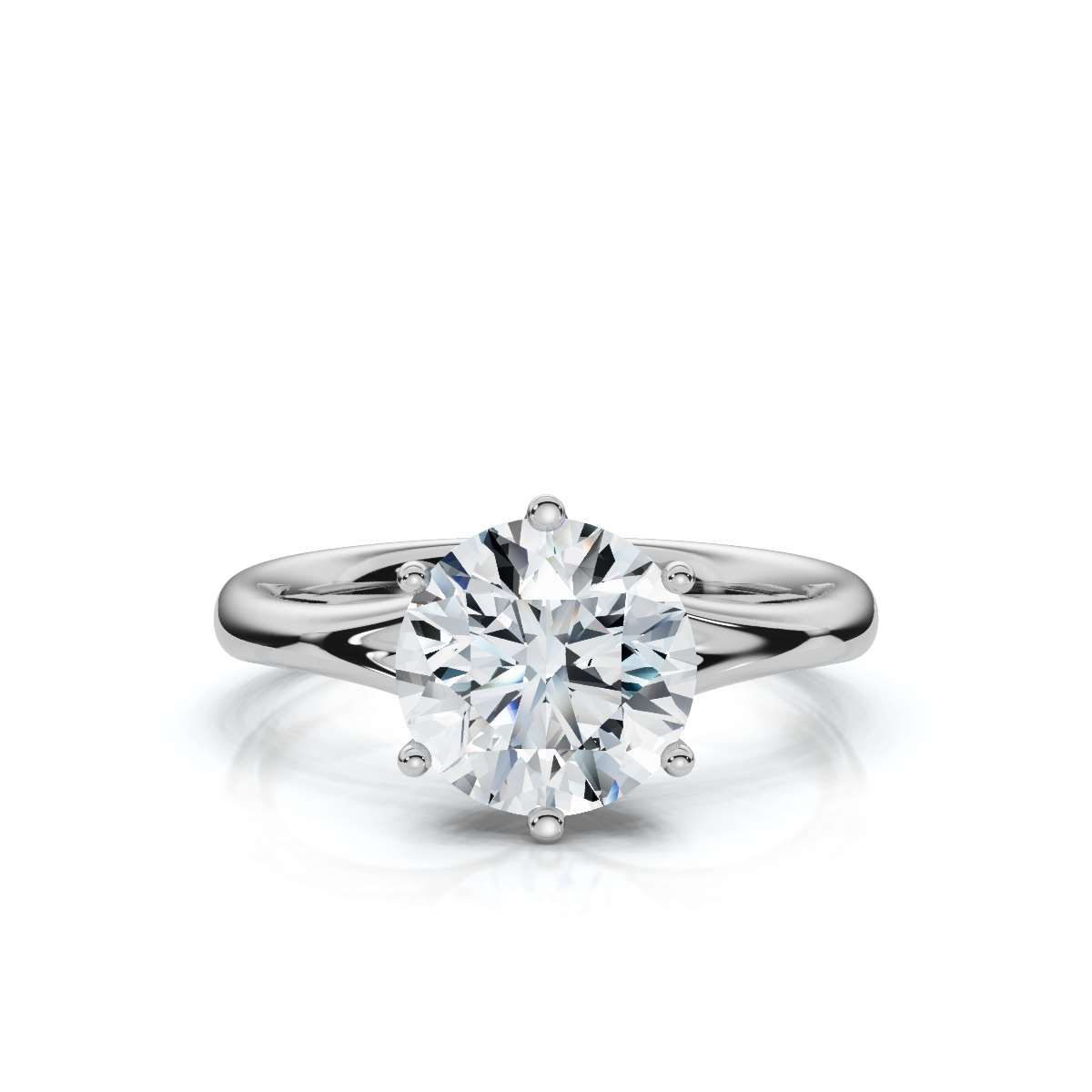 14K White Gold Chaya Petitie Solitaire Engagement Ring