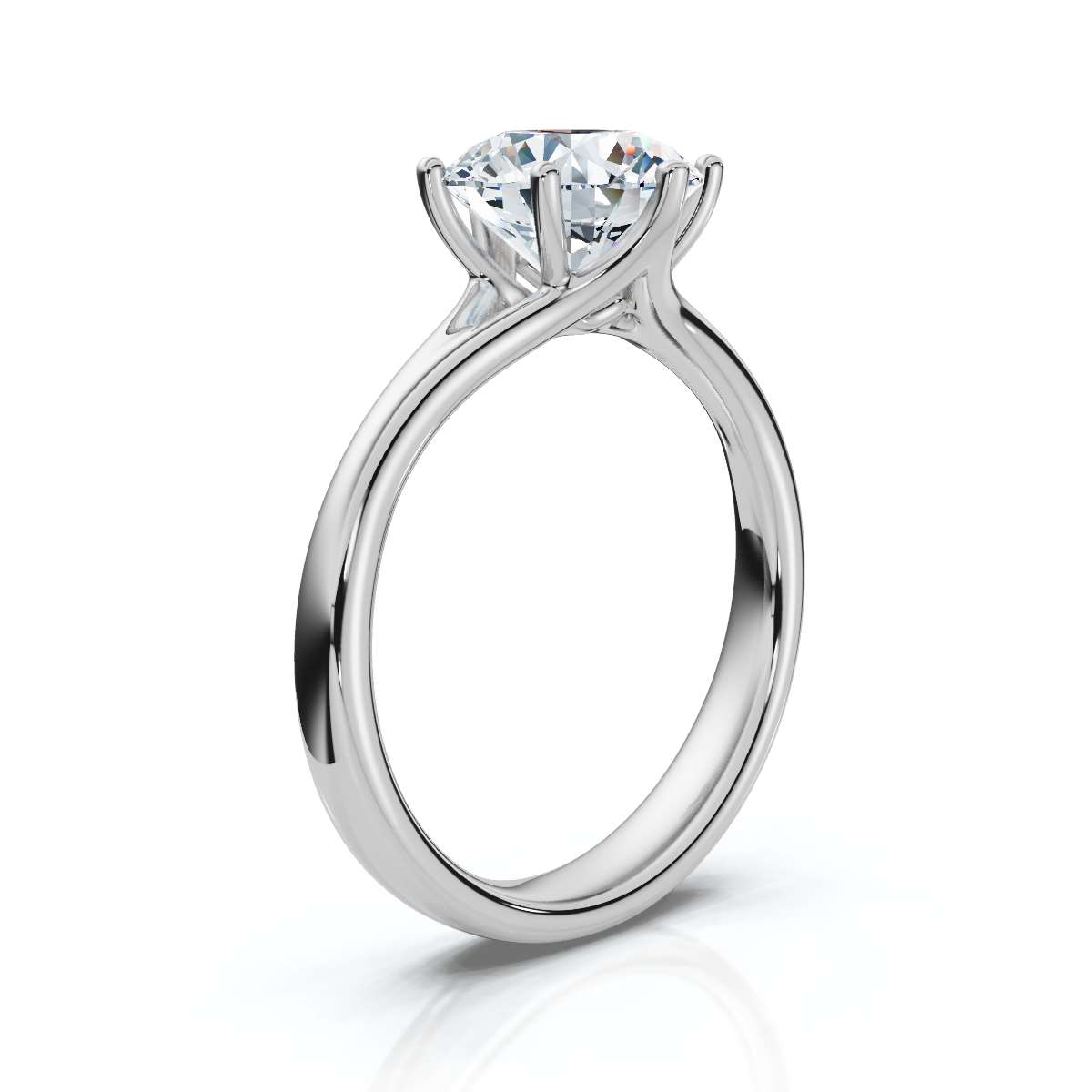 14K White Gold Chaya Petitie Solitaire Engagement Ring