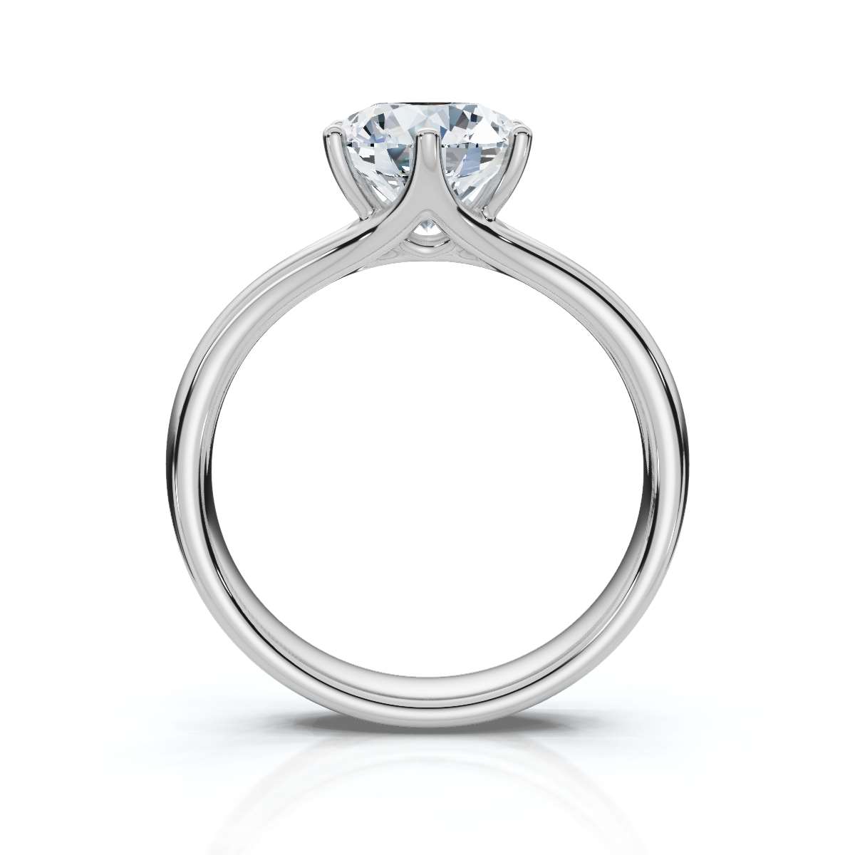 14K White Gold Chaya Petitie Solitaire Engagement Ring