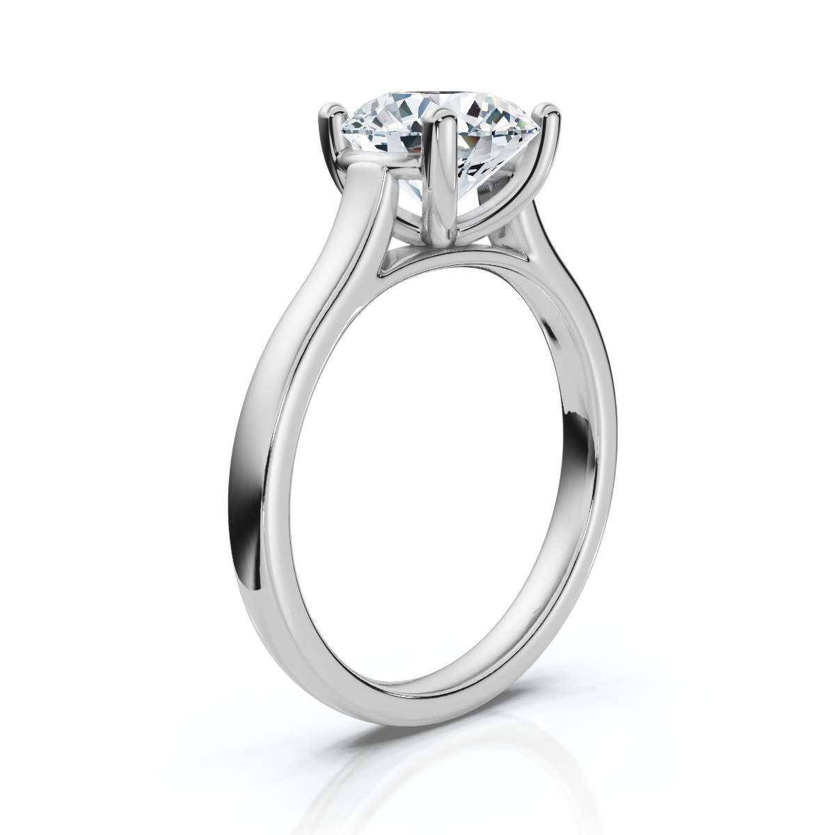 14K White Gold Lia Solitaire Engagement Ring