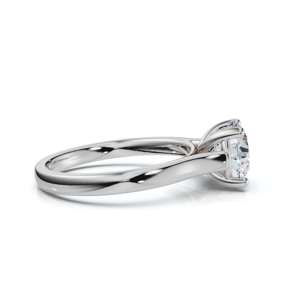 14K White Gold Lia Solitaire Engagement Ring