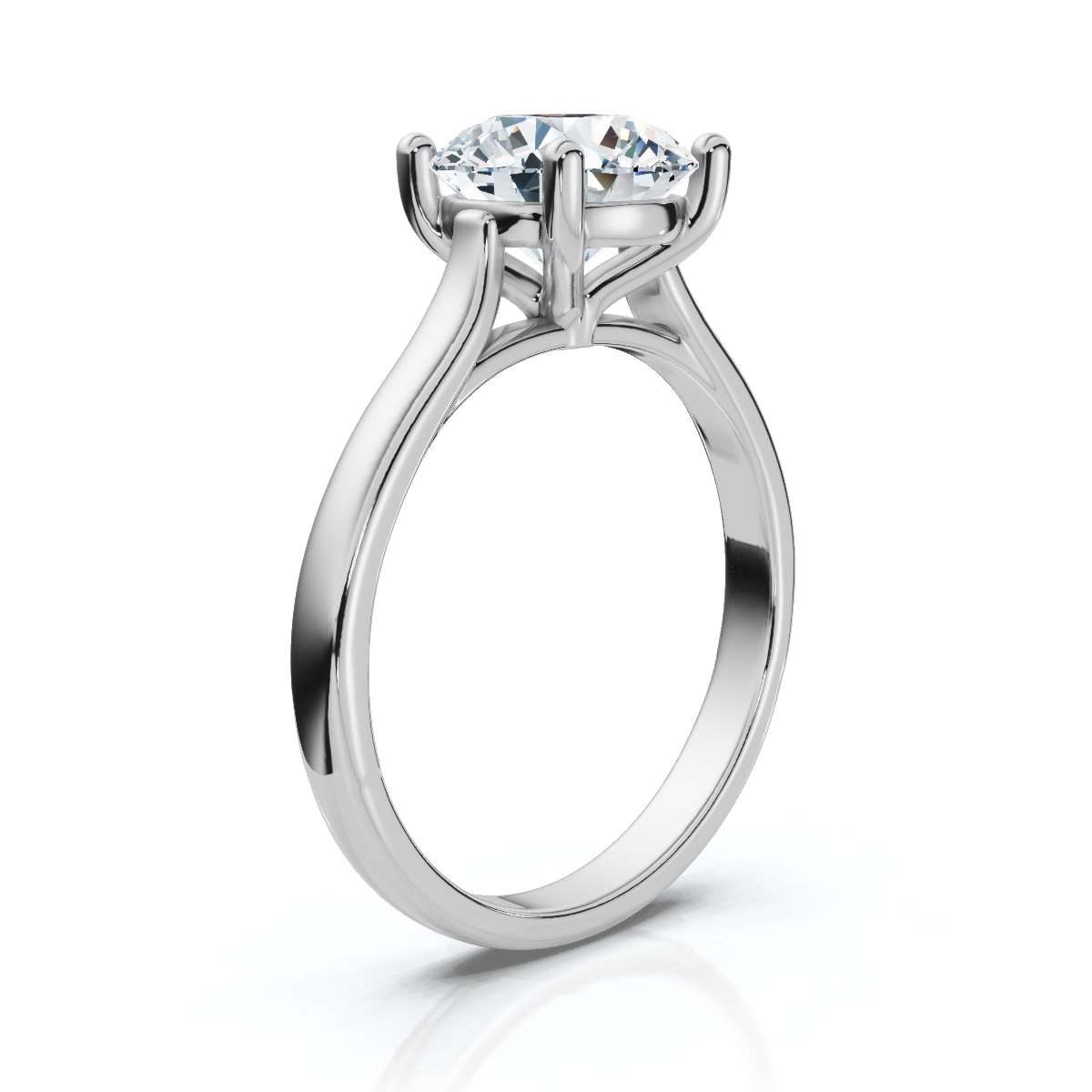 14K White Gold Noya Solitaire Engagement Ring 