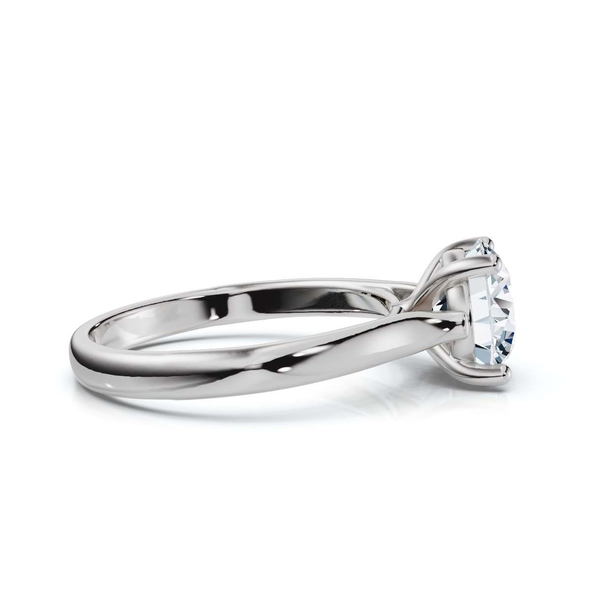 14K White Gold Noya Solitaire Engagement Ring 