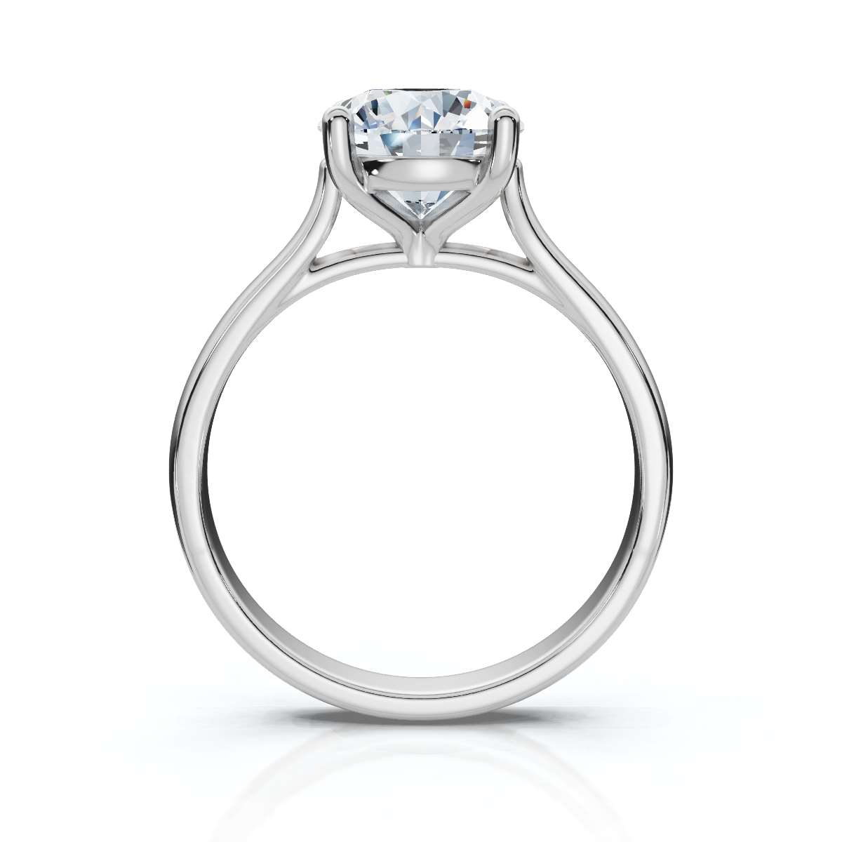 14K White Gold Noya Solitaire Engagement Ring 