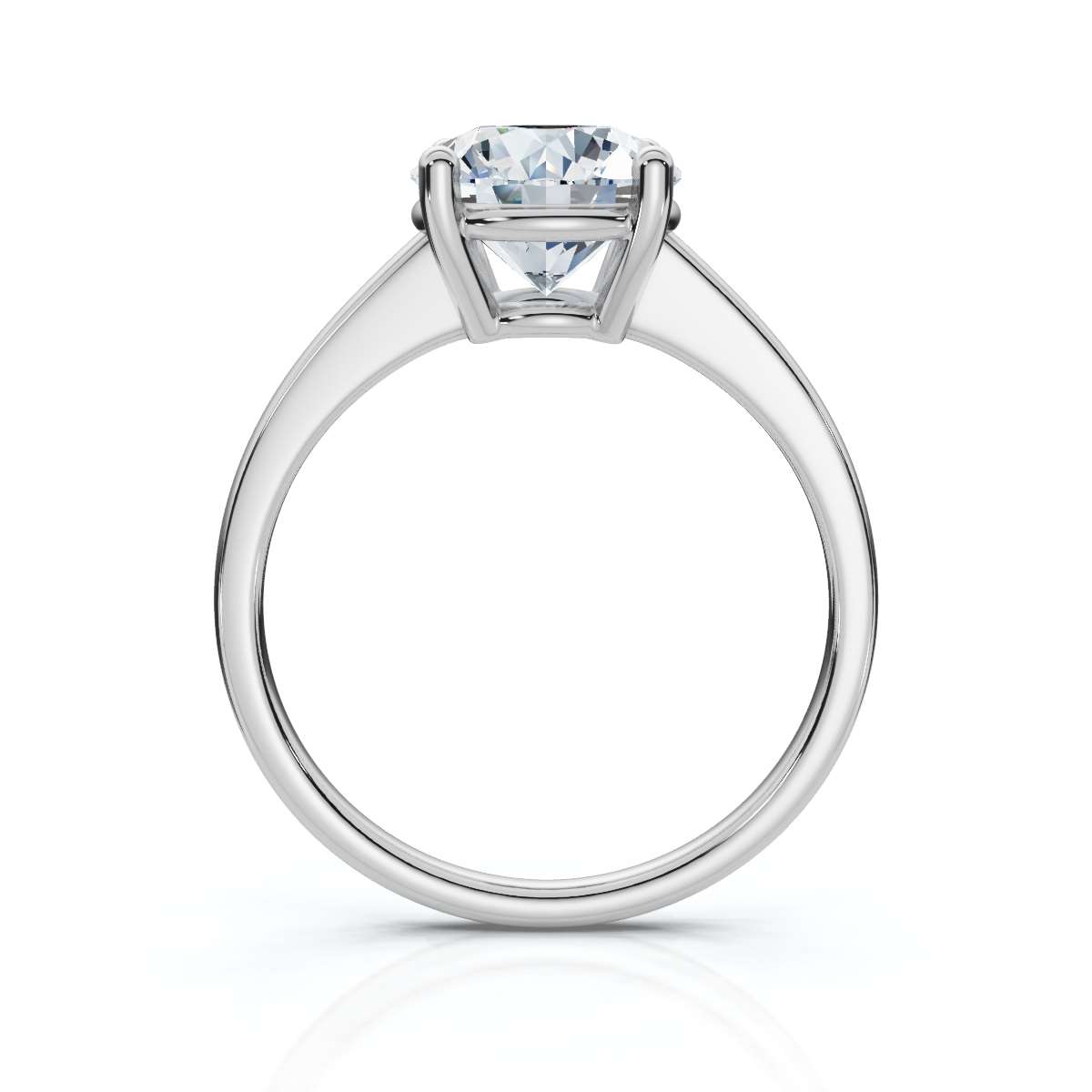 14K White Gold Aliya Petite Solitaire Engagement Ring 