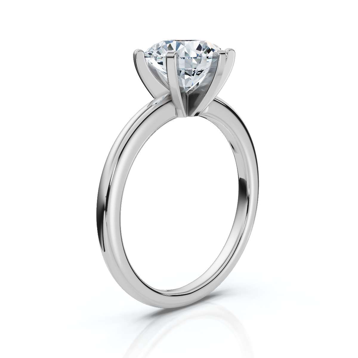 14K White Gold Emily Solitaire Engagement Ring 