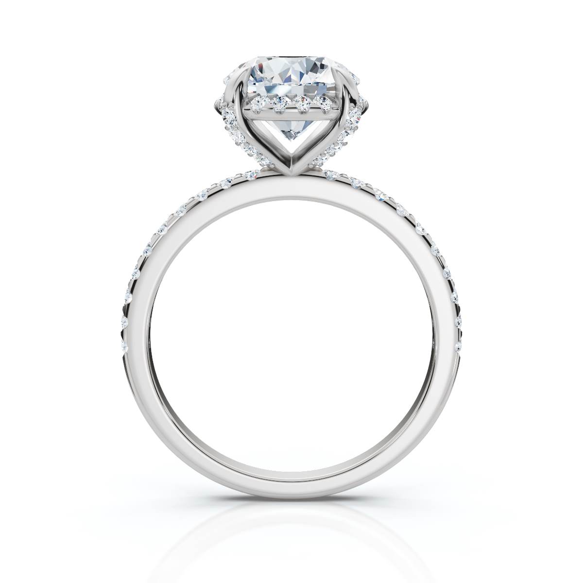 14K White Gold Luneth Accents Lab Grown Diamond Engagement Ring (1/3 ct. tw)