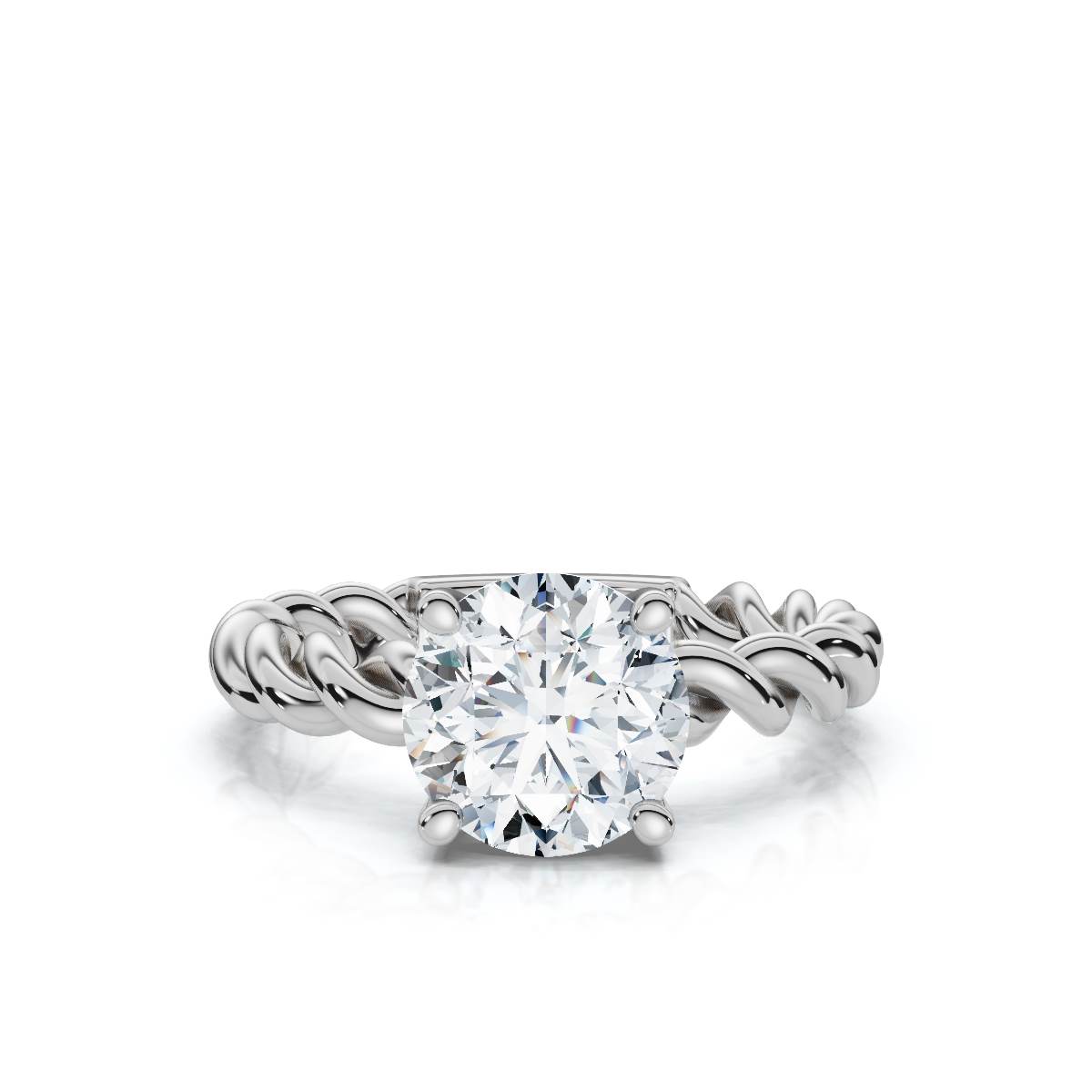 14K White Gold Ruelle Solitaire Lab Grown Diamond Ring