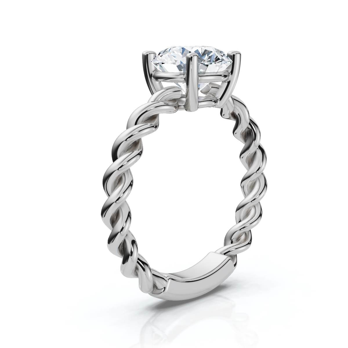 14K White Gold Ruelle Solitaire Lab Grown Diamond Ring