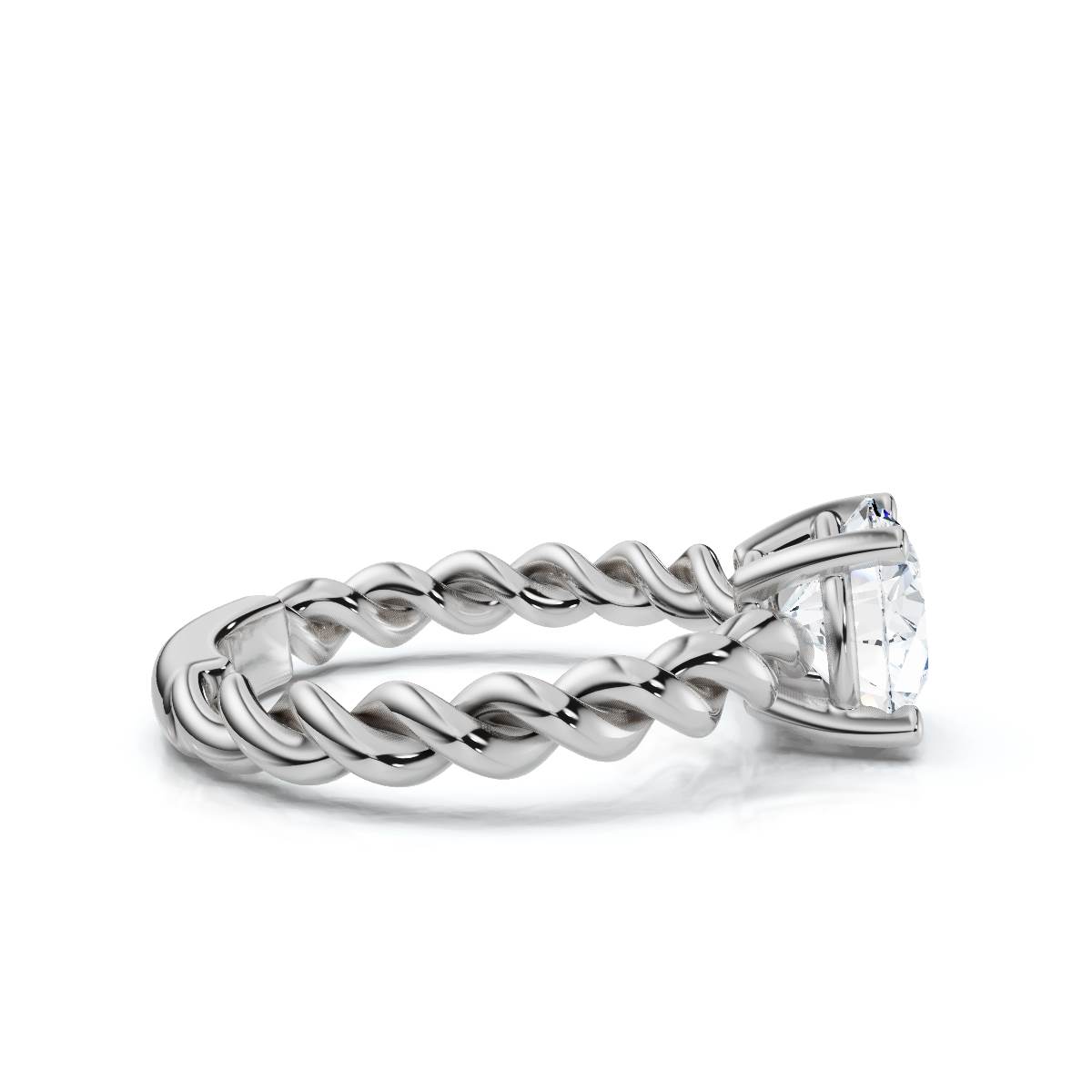 14K White Gold Ruelle Solitaire Lab Grown Diamond Ring