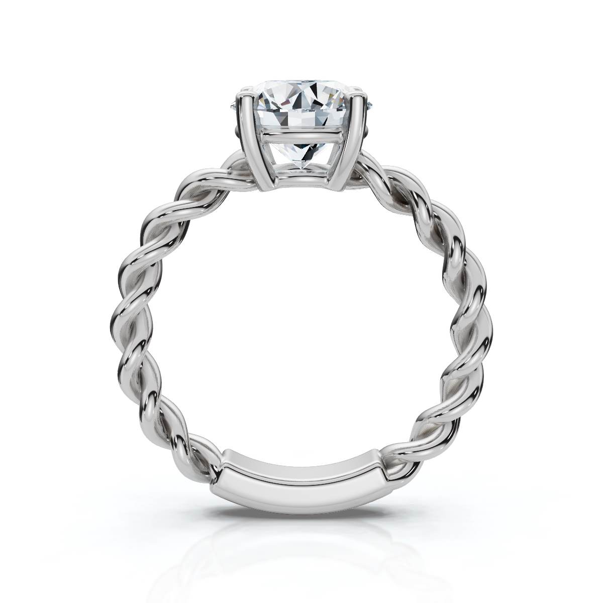 14K White Gold Ruelle Solitaire Lab Grown Diamond Ring