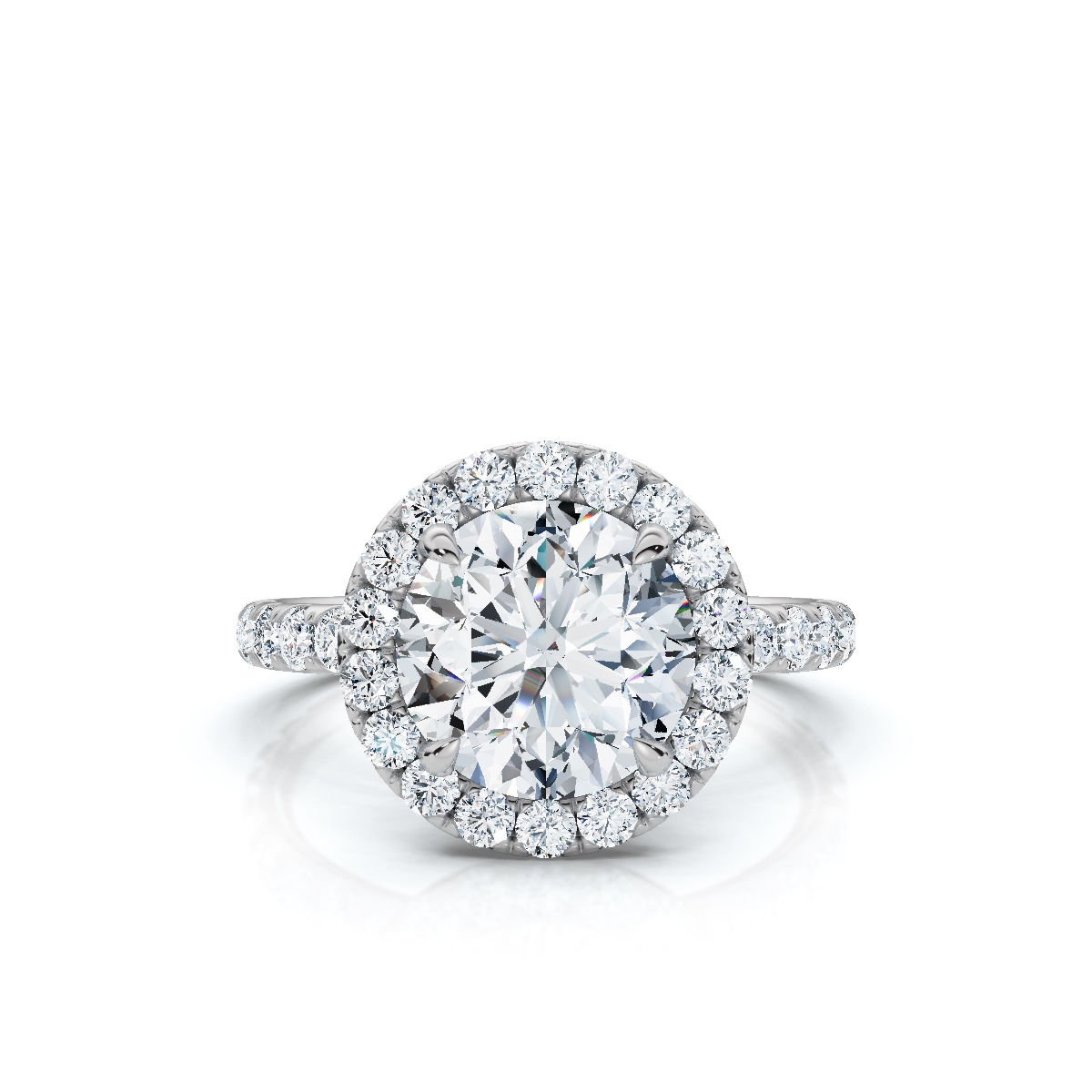 14K White Gold Rayna Halo Lab Grown Diamond Ring (2/3 ct. tw)