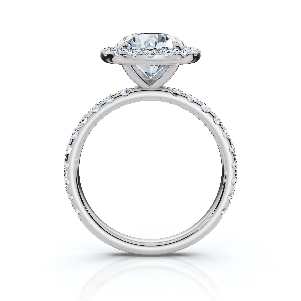 14K White Gold Rayna Halo Lab Grown Diamond Ring (2/3 ct. tw)