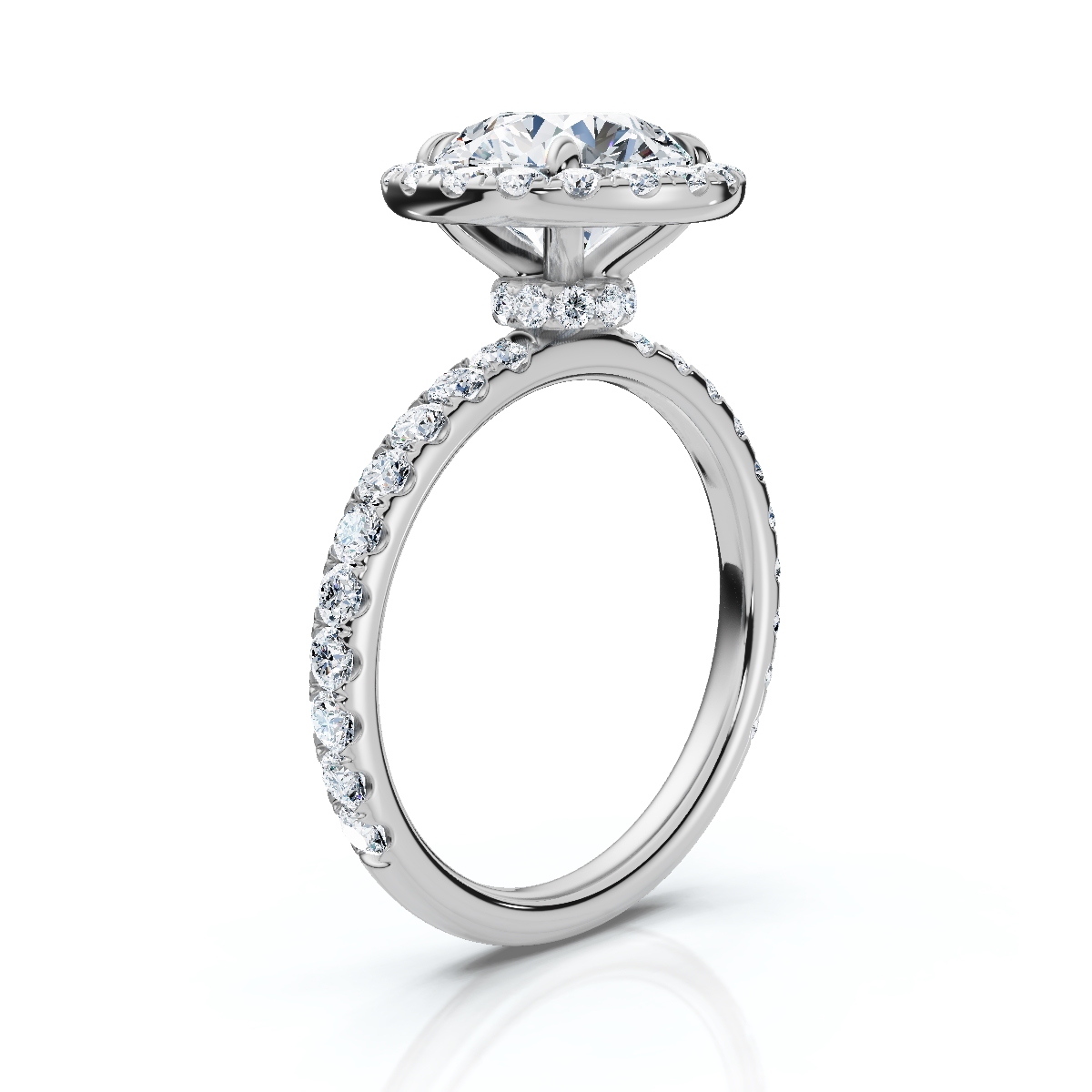 14K White Gold Leighton Hidden Accents Lab Grown Diamond Ring (2/3 ct. tw)