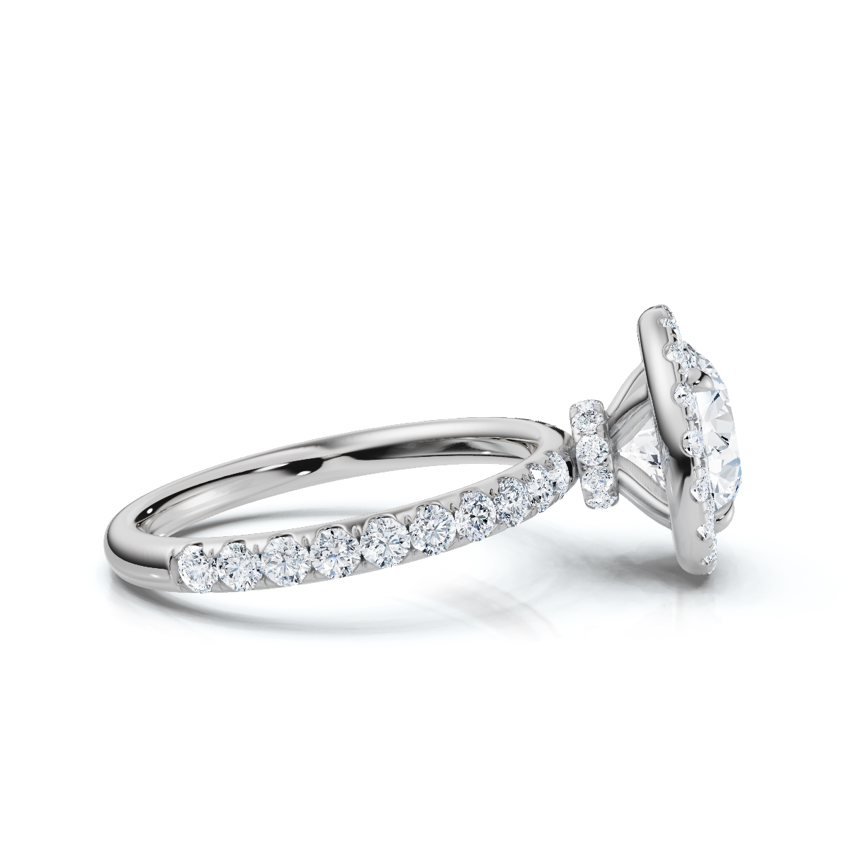14K White Gold Leighton Hidden Accents Lab Grown Diamond Ring (2/3 ct. tw)