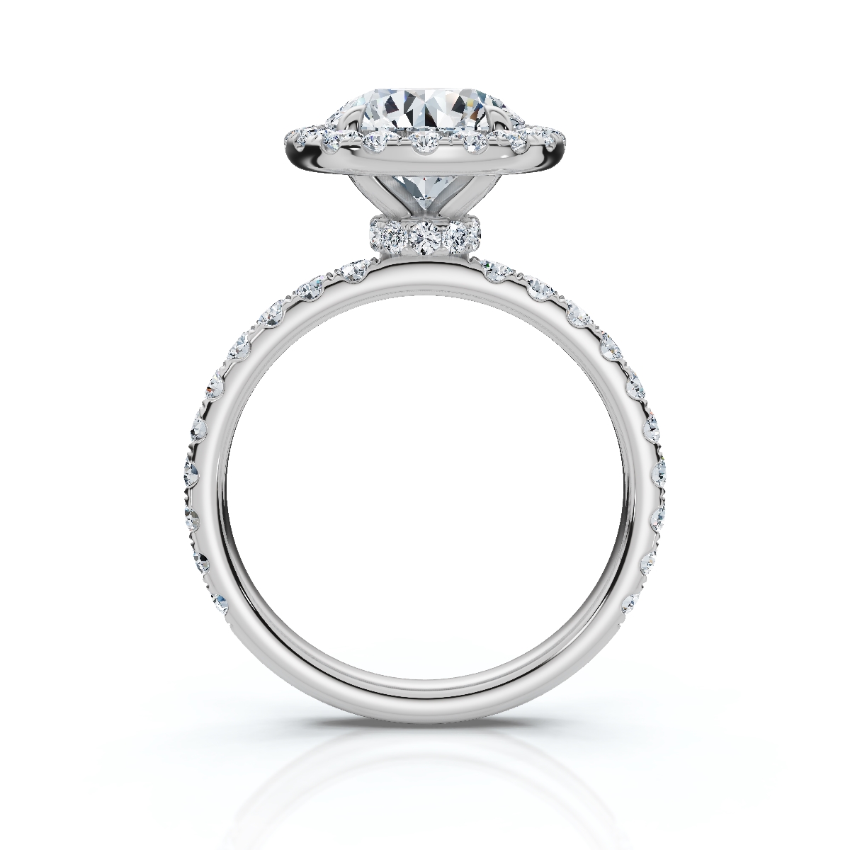 14K White Gold Leighton Hidden Accents Lab Grown Diamond Ring (2/3 ct. tw)