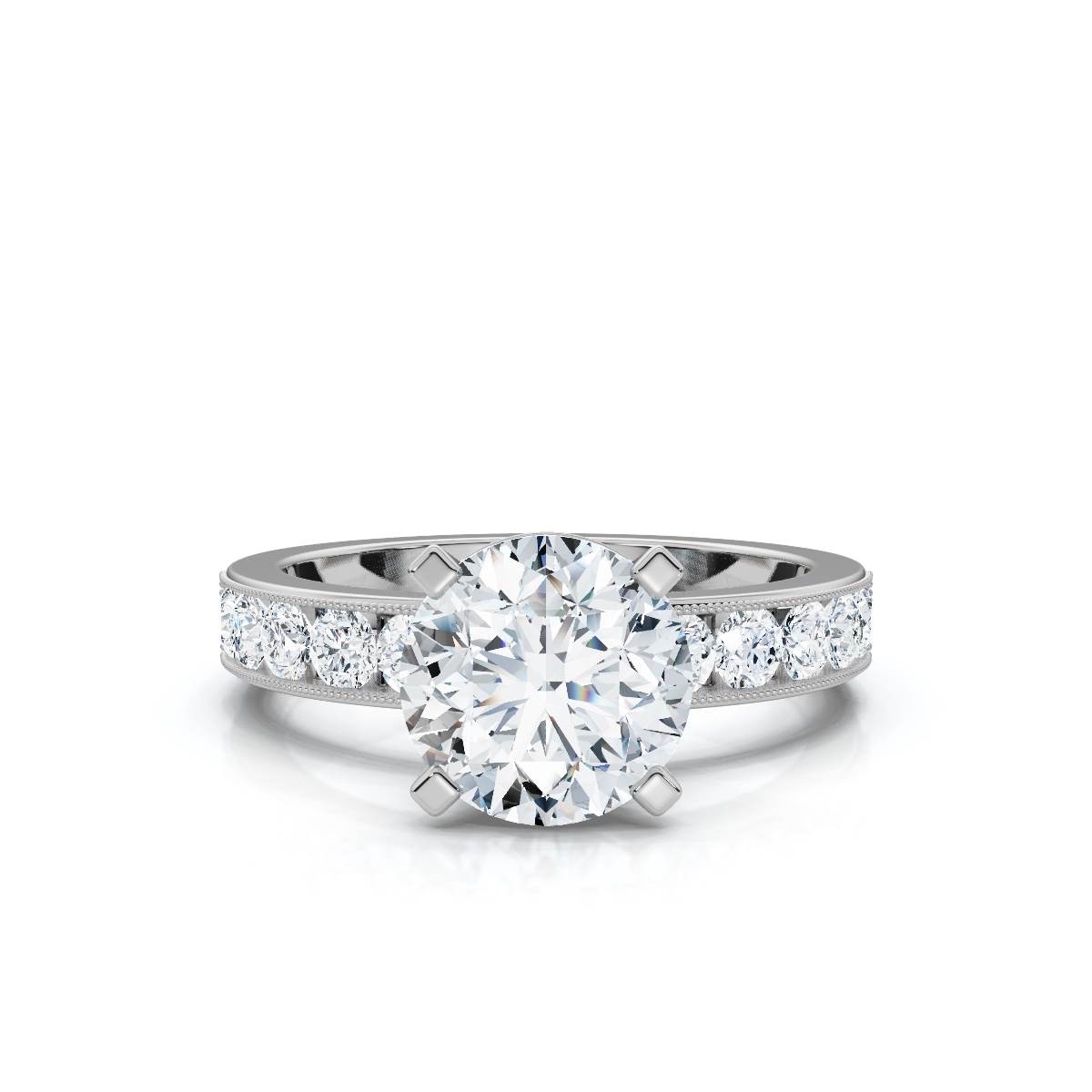 14K White Gold Fenella Accents Lab Grown Diamond Ring (1/2 ct. tw)