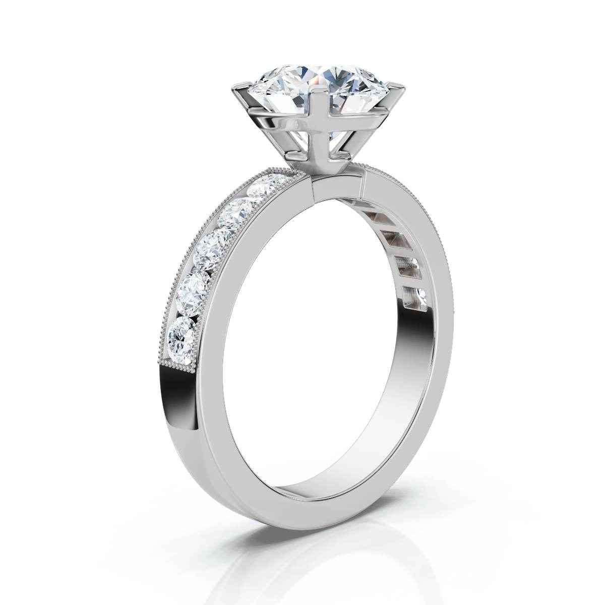 14K White Gold Fenella Accents Lab Grown Diamond Ring (1/2 ct. tw)