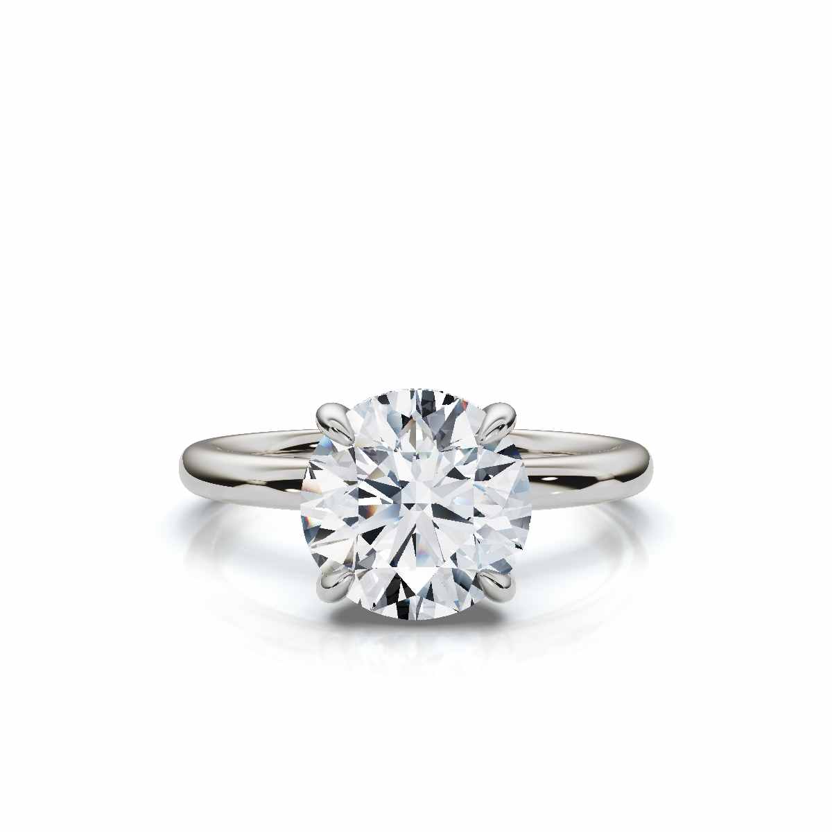 14K White Gold Maelis Hidden Accents Lab Grown Diamond Ring (1/10 ct. tw)