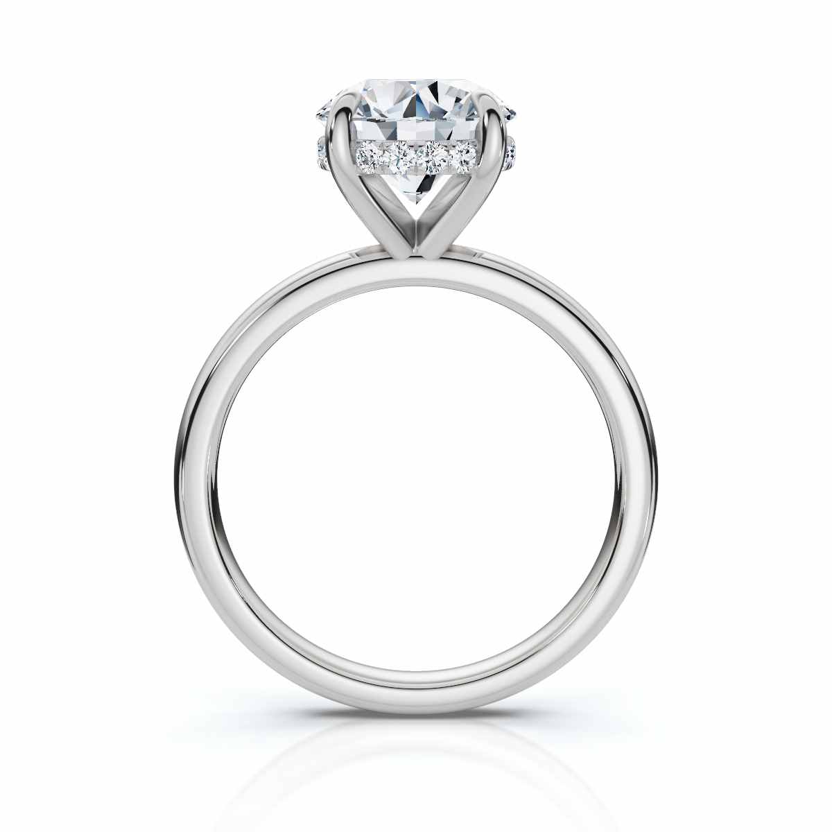 14K White Gold Maelis Hidden Accents Lab Grown Diamond Ring (1/10 ct. tw)