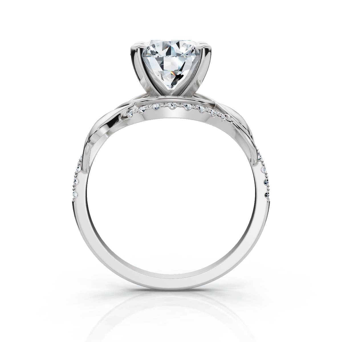 14K White Gold Valeska Accents Lab Grown Diamond Ring (1/4 ct. tw)