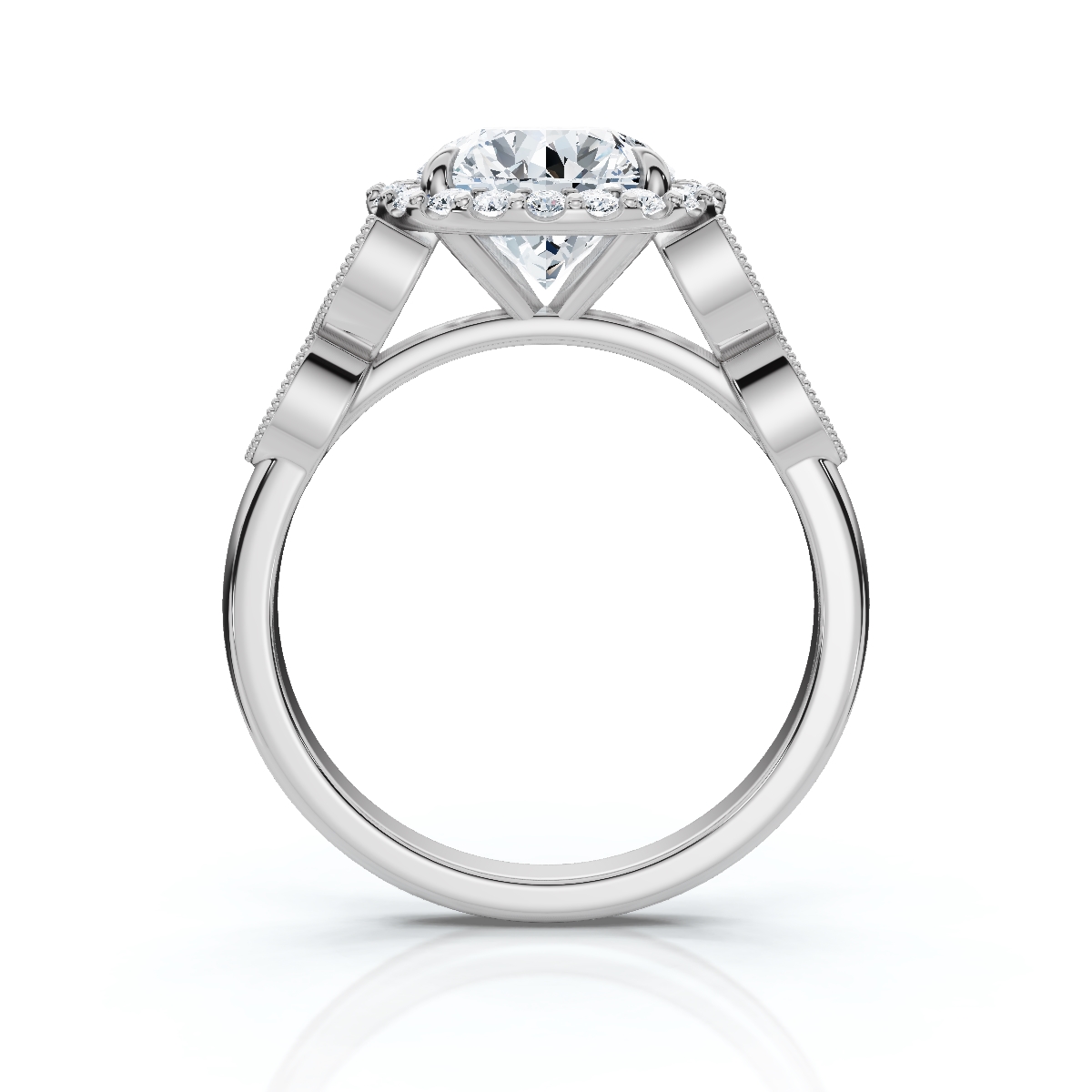 14K White Gold Tirza Vintage Inspired Lab Grown Diamond Ring (1/3 ct. tw)