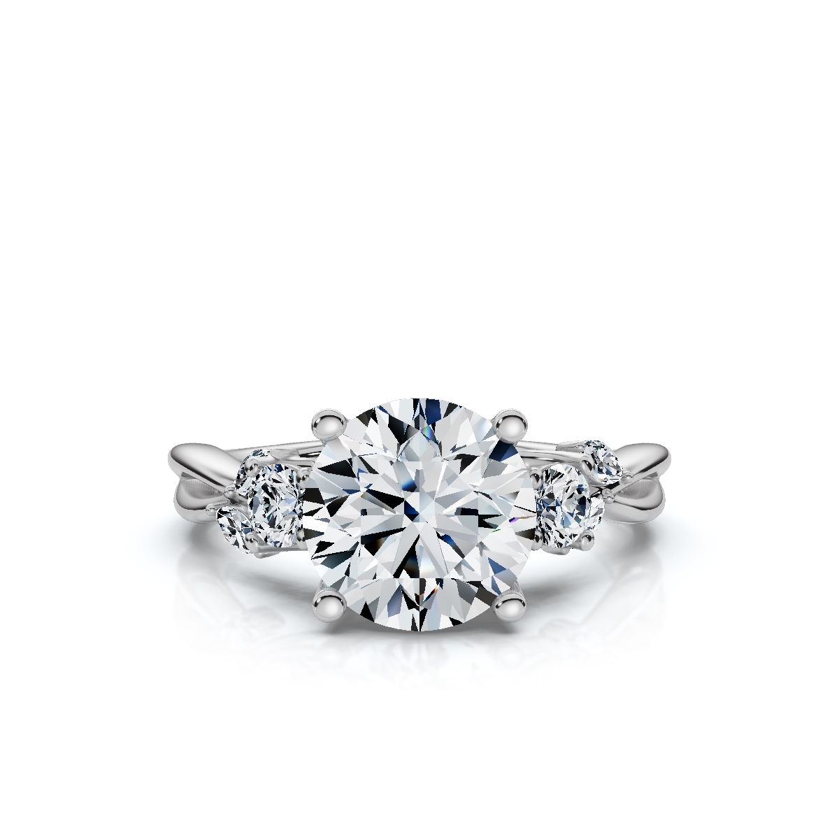 14K White Gold Yamileth Nature Inspired Lab Grown Diamond Ring (1/4 ct. tw)