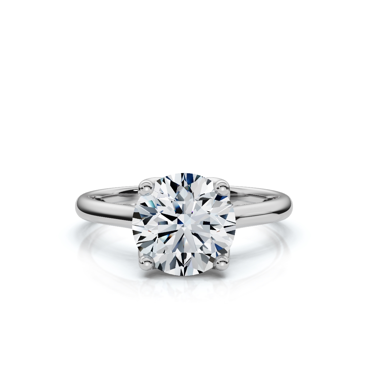 14K White Gold Xanthia Nature Inspired Lab Grown Diamond Ring (1/20 ct. tw)