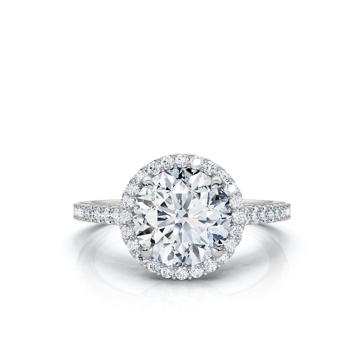 14K White Gold Ivanka Filigree Halo Lab Grown Diamond Ring (1/3 ct. tw)