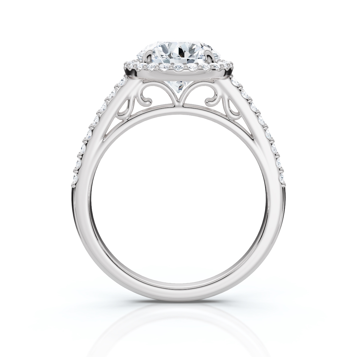 14K White Gold Ivanka Filigree Halo Lab Grown Diamond Ring (1/3 ct. tw)