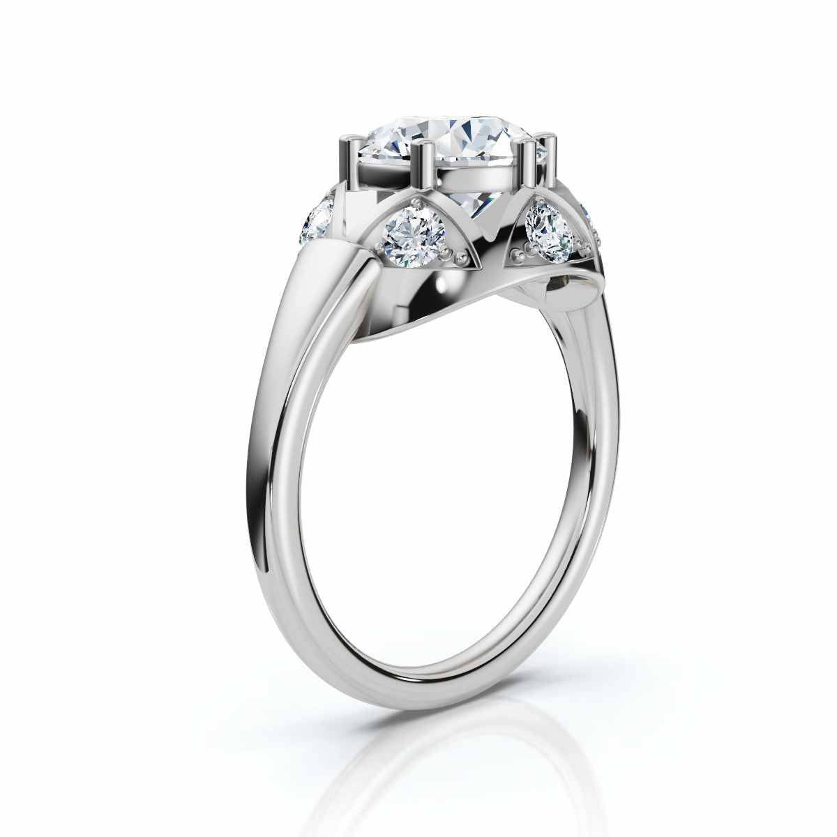 14K White Gold Berkely Accents Lab Grown Diamond Ring (1/3 ct. tw)