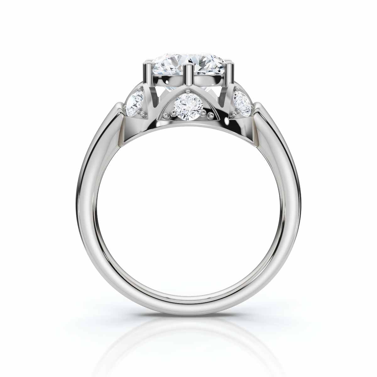 14K White Gold Berkely Accents Lab Grown Diamond Ring (1/3 ct. tw)