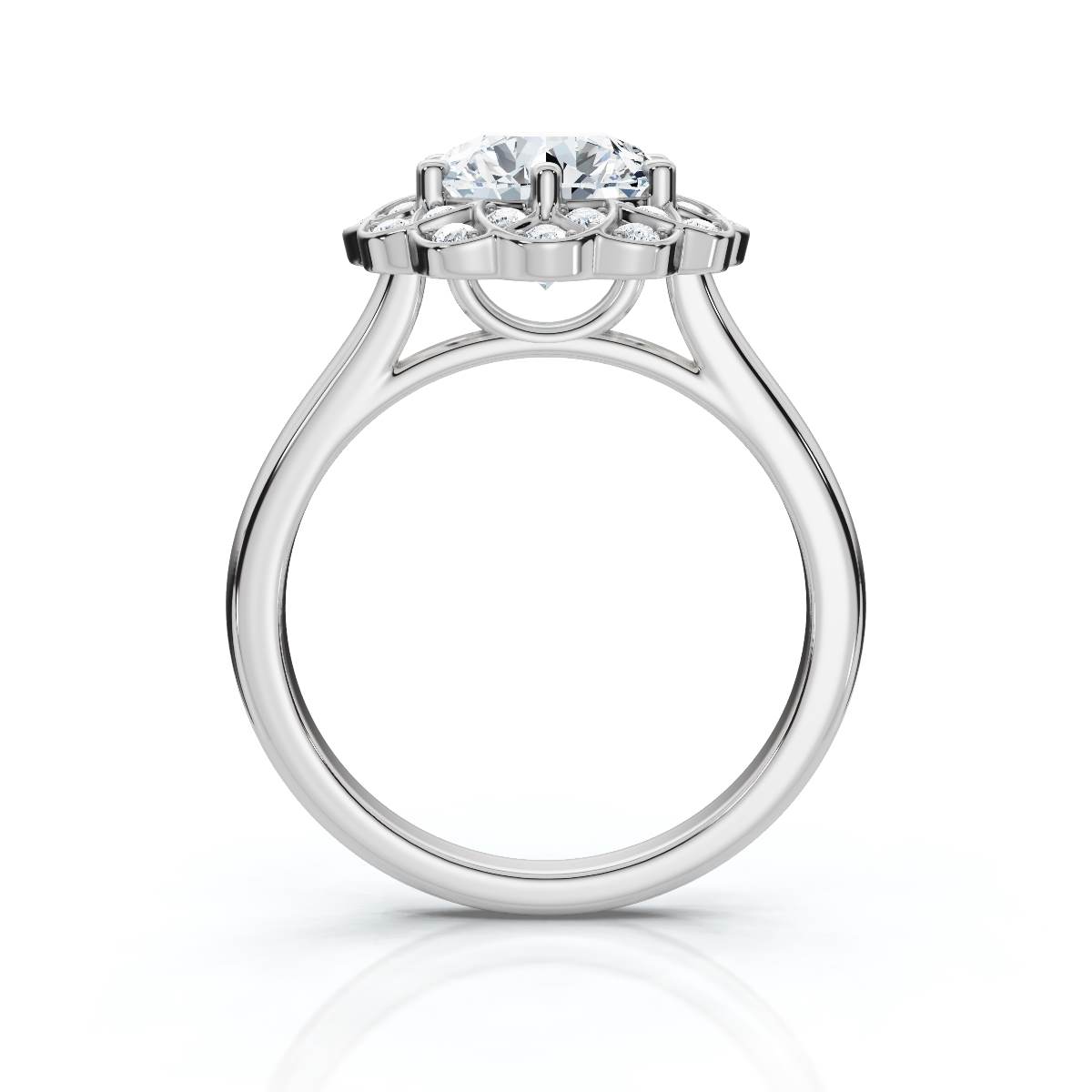 14K White Gold Eldora Halo Lab Grown Diamond Ring (1/6 ct. tw)