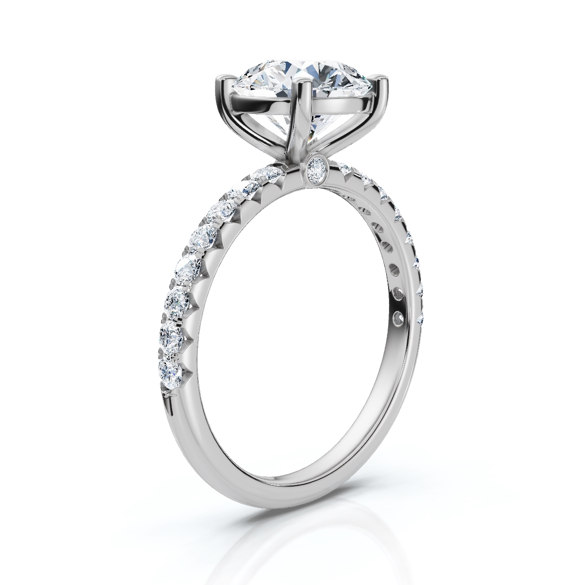 14K White Gold Tove Accents Lab Grown Diamond Ring (1/3 ct. tw)
