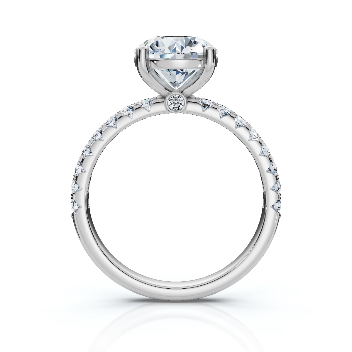14K White Gold Tove Accents Lab Grown Diamond Ring (1/3 ct. tw)