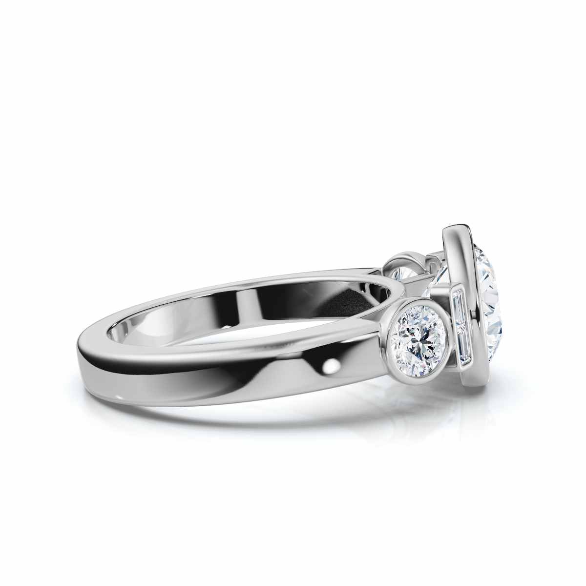 14K White Gold Quintessa Accents Lab Grown Diamond Ring (1/2 ct. tw)