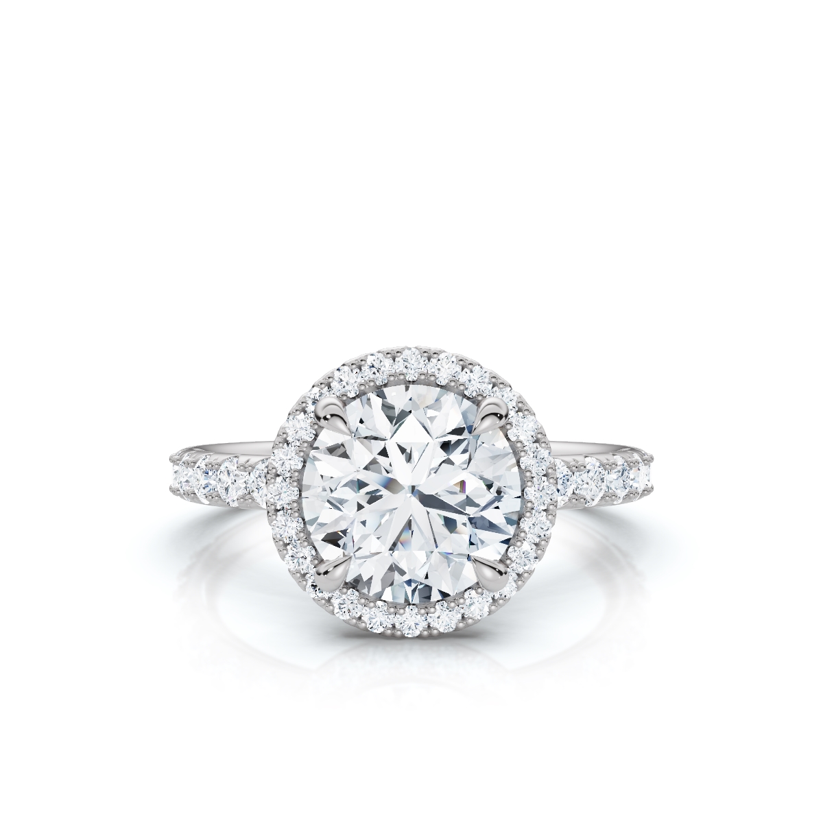 14K White Gold Latoya Halo Lab Grown Diamond Ring (2/3 ct. tw)