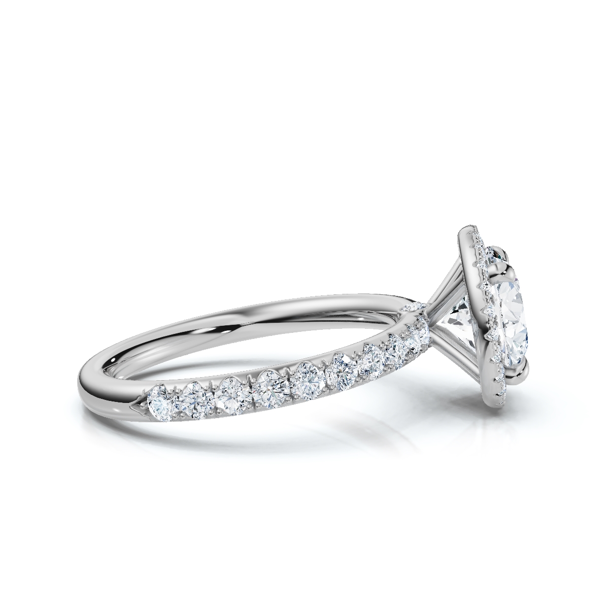 14K White Gold Latoya Halo Lab Grown Diamond Ring (2/3 ct. tw)